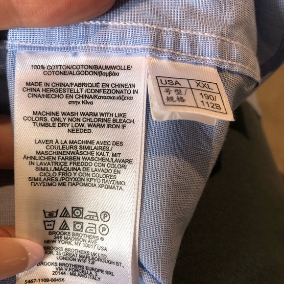 Brooks Brothers 1818 regent blue cotton button down original polo shirt XXL - Picture 9 of 11